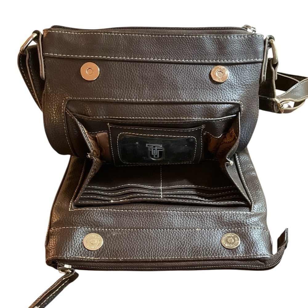 Tignanello Vintage Leather Brown Crossbody Bag - Picture 4 of 9